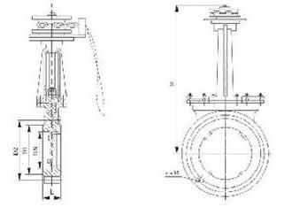 PZL73鏈(lian)輪傳動刀閘(zha)閥（圓(yuan)形灋蘭）